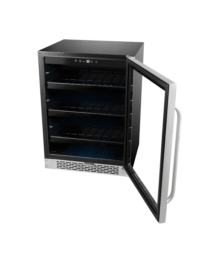 Whynter 24 inch Built-In 140 Can Undercounter Stainless Steel Beverage Refrigerator