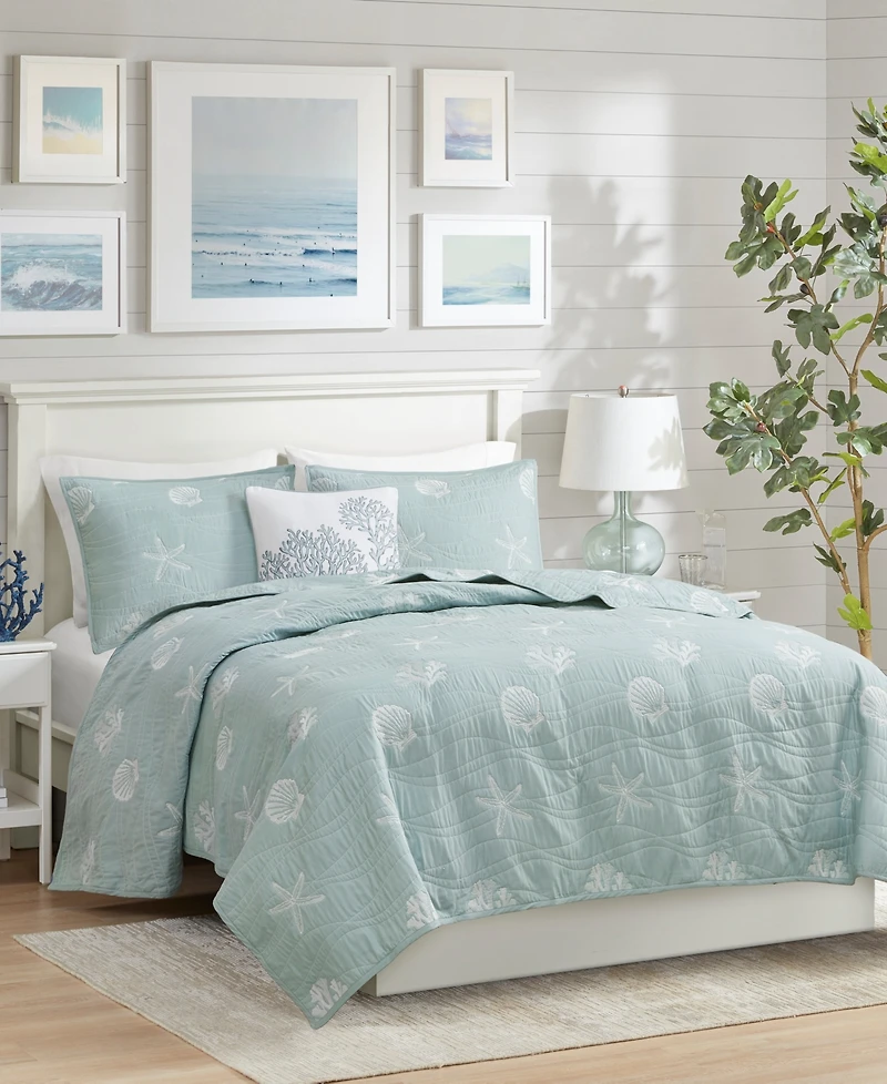 Harbor House Seaside Reversible 4-Pc. Quilt Set, Full/Queen