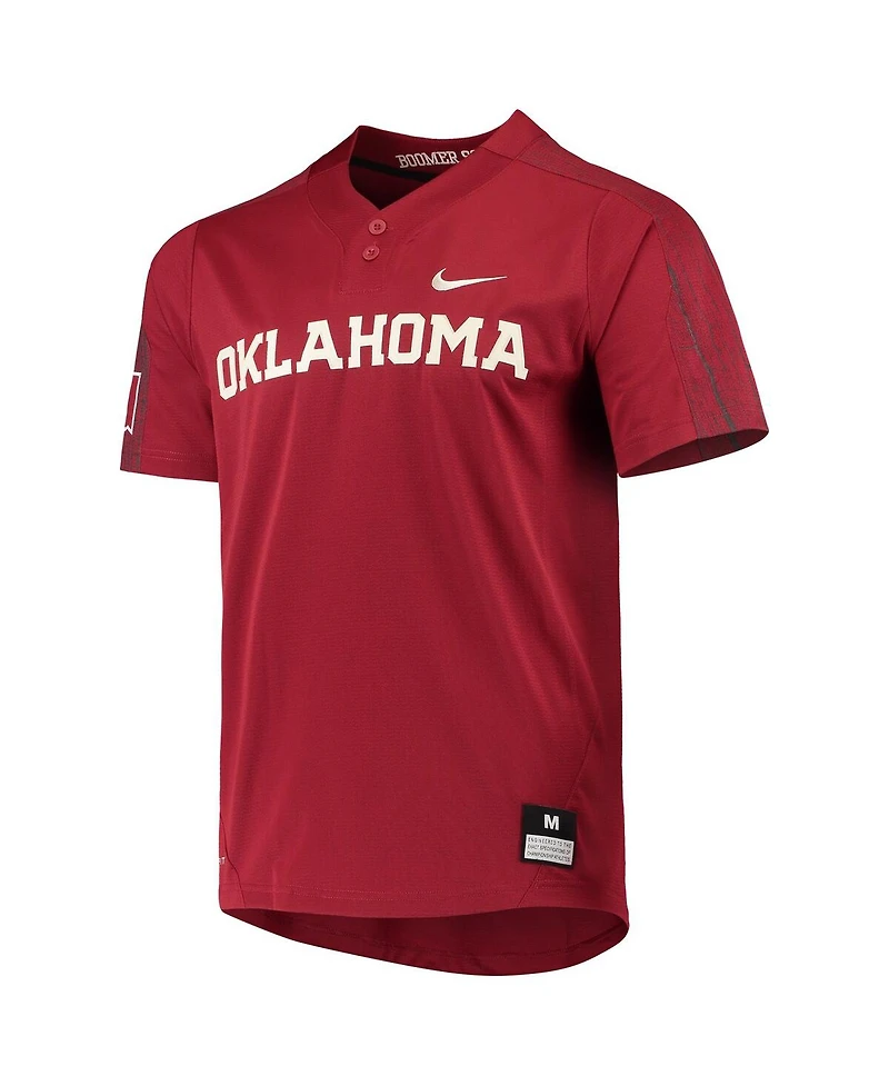 Men's and Women's Nike Crimson Oklahoma Sooners Replica Softball Jersey