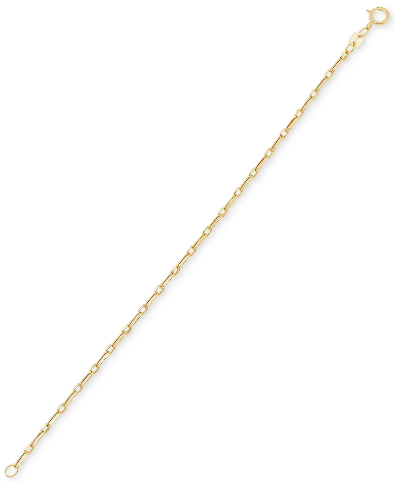 Children's Paperclip Link Chain Bracelet in 14k Gold