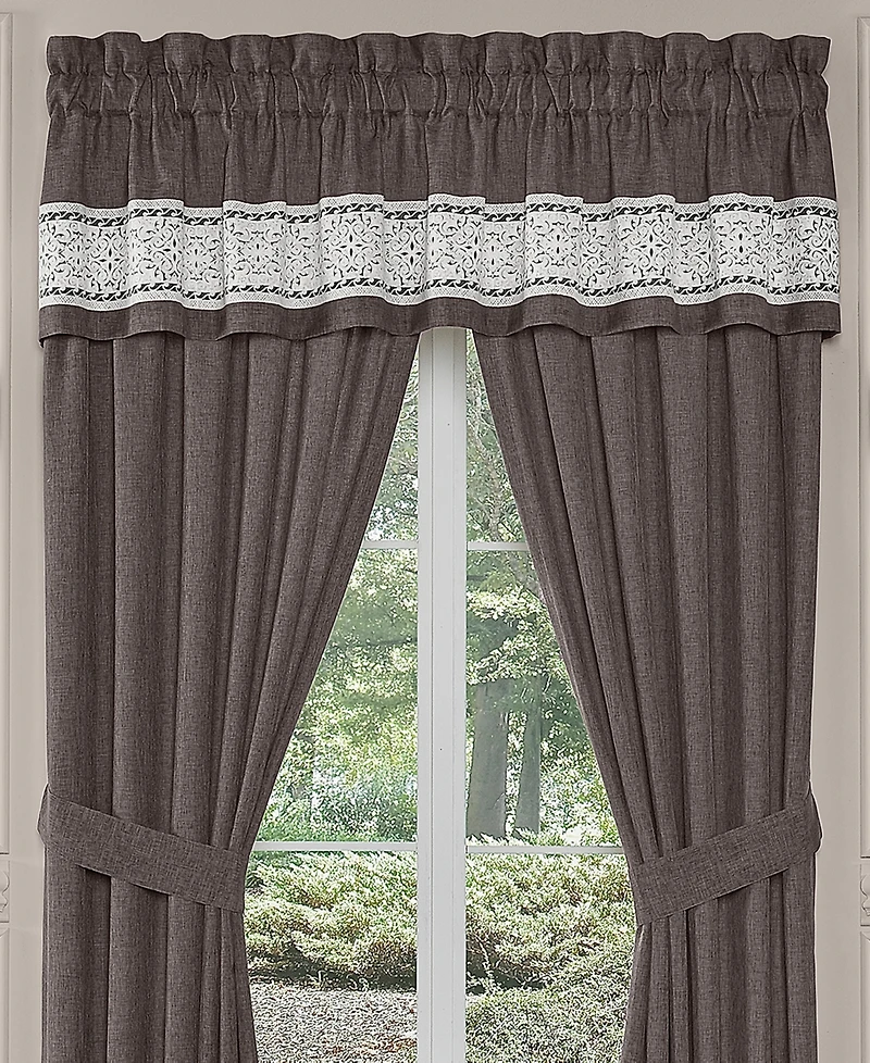 J Queen New York Flint Straight Window Valance, 21.25" x 88"