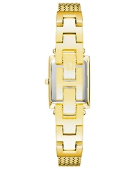 Anne Klein Women's Three Hand Quartz Gold-tone Stainless Steel Band Watch, 21.5mm