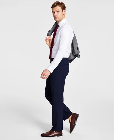 Michael Kors Men's Pleated Solid Classic Fit Pants