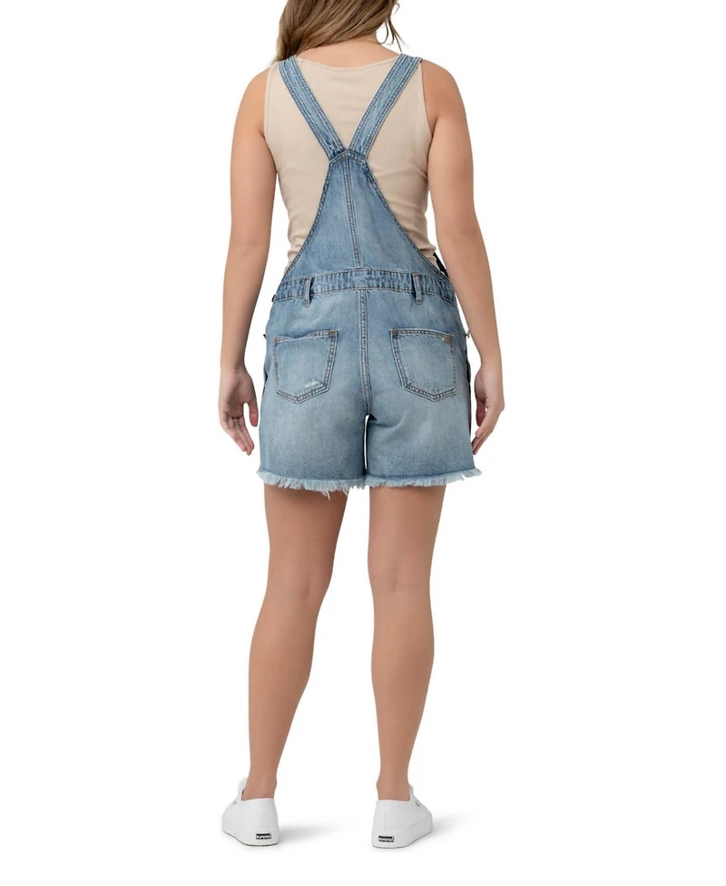 Ripe Maternity Denim Short Overalls