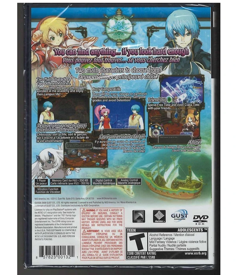 Mana Khemia 2 Fall of Alchemy - PlayStation 2