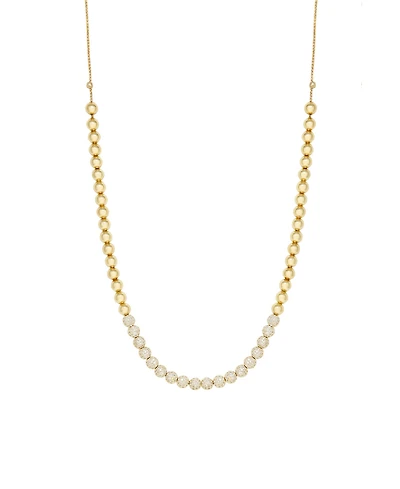 Ettika Show Yourself 18K Gold Plated and Cubic Zirconia Bead Necklace