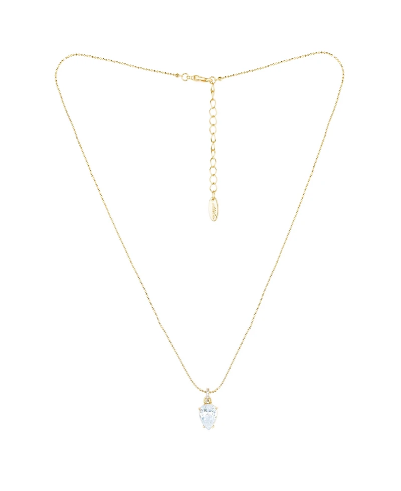 Ettika Thin and Delicate Cubic Zirconia Pendant Necklace