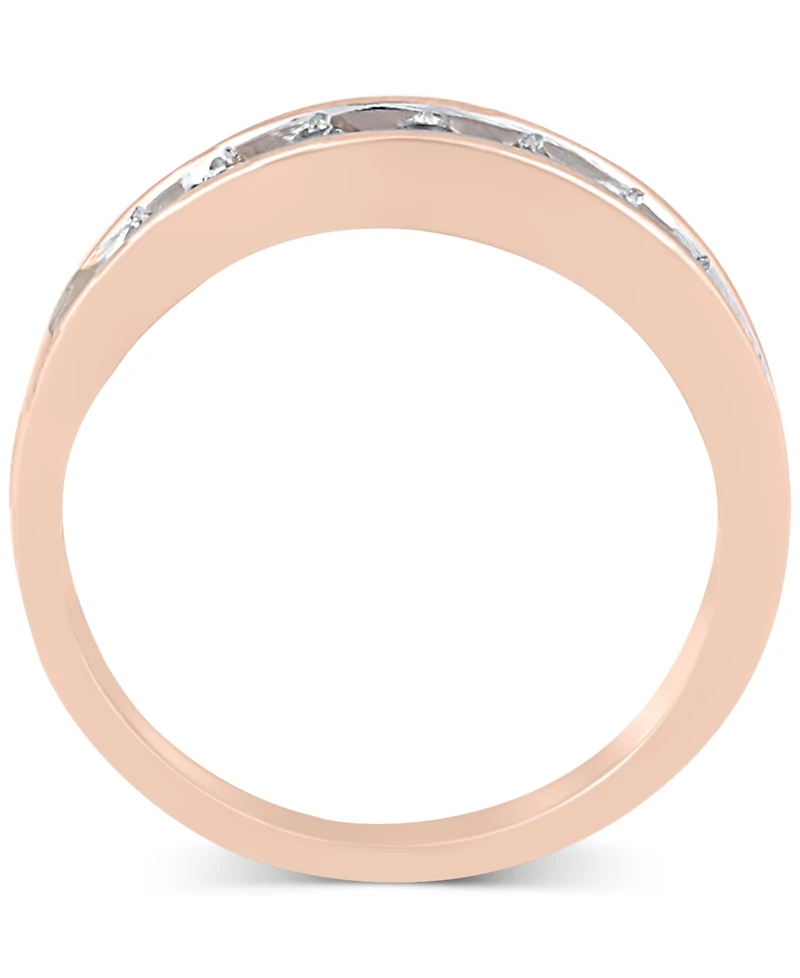 Diamond Channel Ring (1/2 ct. t.w.) 14k Yellow or Rose Gold
