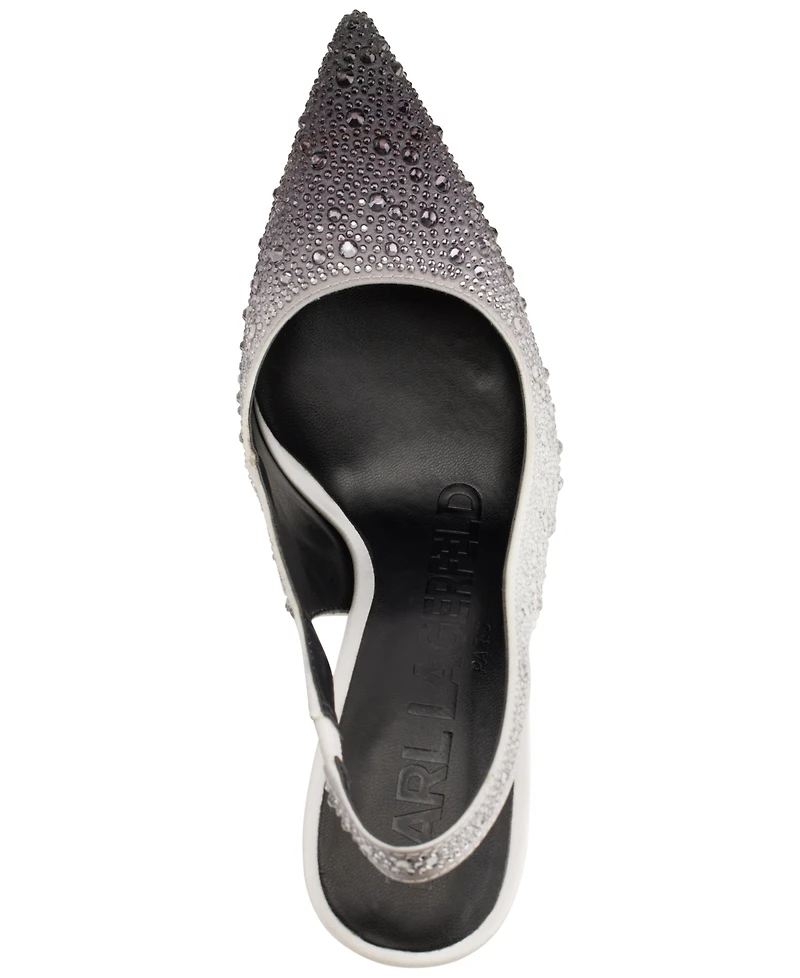 Karl Lagerfeld Paris Women's Slip-On Pointed-Toe Slingback Pumps