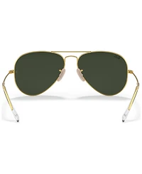 Ray-Ban Unisex Aviator Aviation Collection Sunglasses, RB3025 Aviator La 58