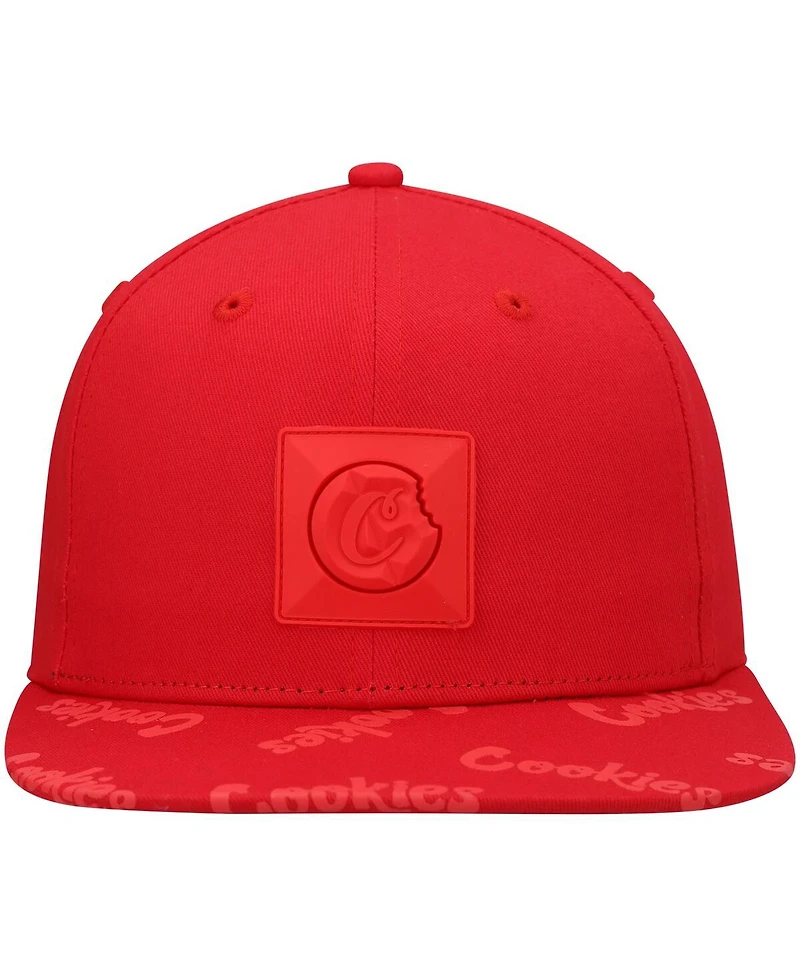 Men's Cookies Red Monaco Snapback Hat