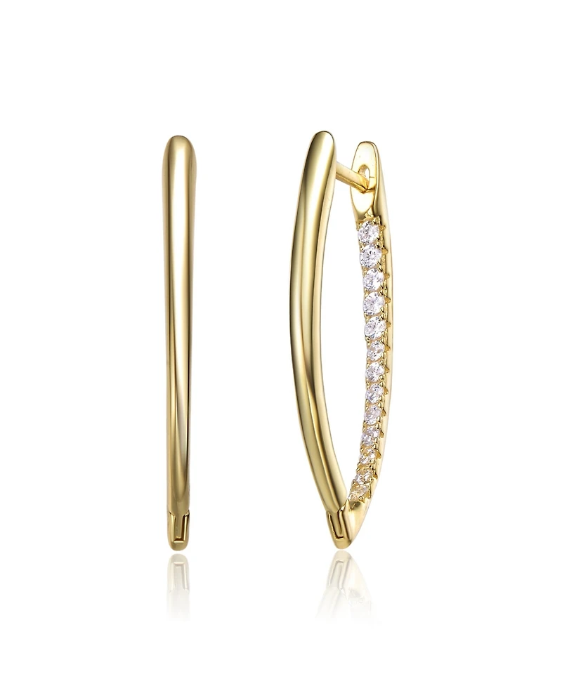 Sterling Silver Cubic Zirconia Hoop Earrings