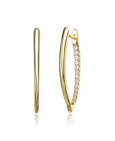 Sterling Silver Cubic Zirconia Hoop Earrings