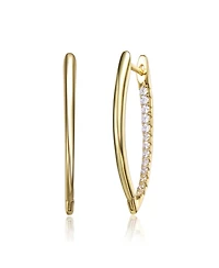 Sterling Silver Cubic Zirconia Hoop Earrings