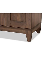 Baxton Studio Nissa Modern and Contemporary 34.6" Finished Wood 2-Door Shoe Storage Cabinet