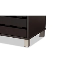 Baxton Studio Ernest Modern and Contemporary 38.4" Finished Wood 2-Door Shoe Storage Cabinet