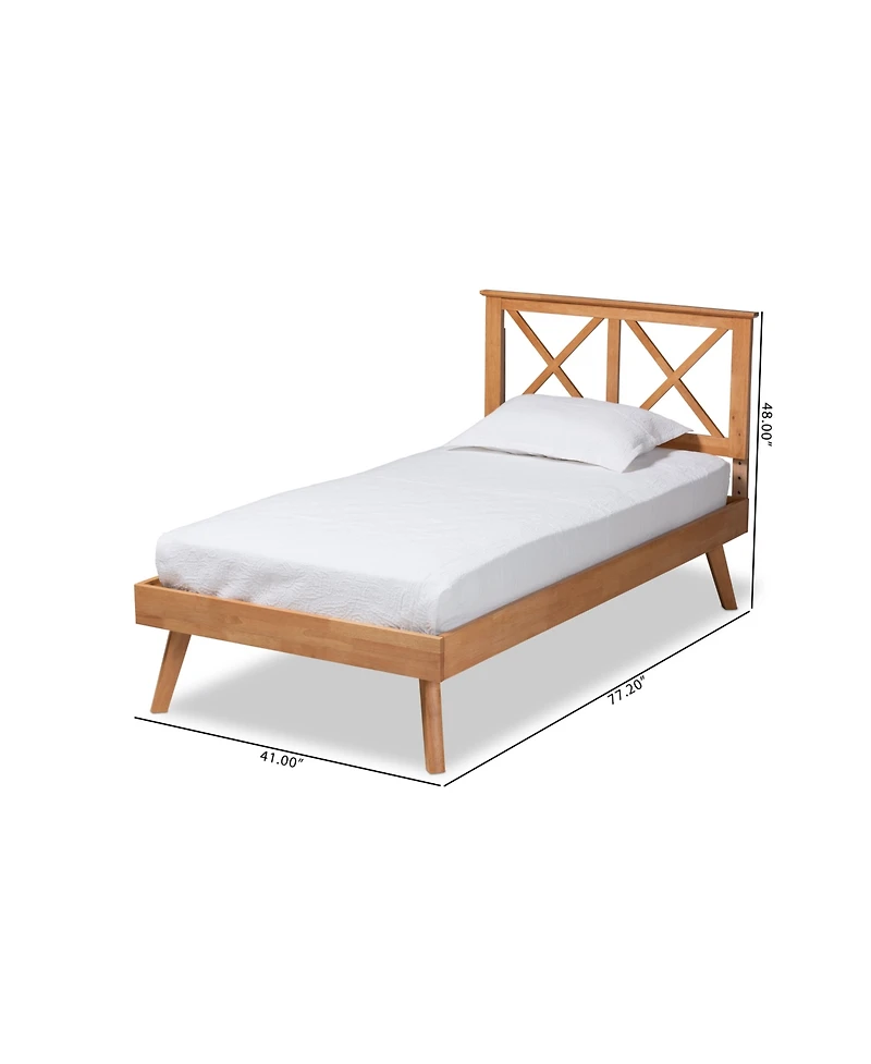 Baxton Studio Galvin Modern and Contemporary Twin Size Finished Wood Platform Bed