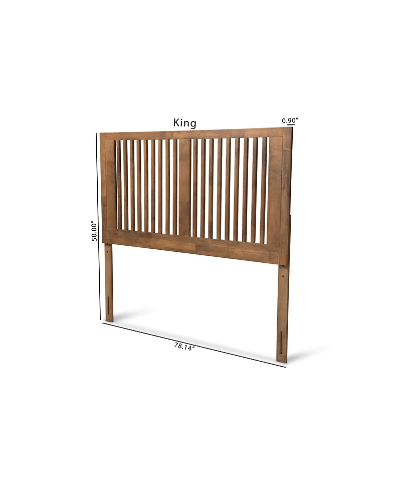 Baxton Studio Harena Modern and Contemporary Transitional King Size Finished Wood Headboard