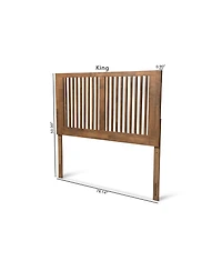 Baxton Studio Harena Modern and Contemporary Transitional King Size Finished Wood Headboard