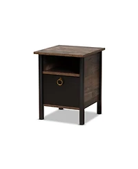 Baxton Studio Vaughan Modern and Contemporary 19.5" Two-Tone and Finished Wood Nightstand