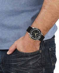 Salvatore Ferragamo Men's Swiss Chronograph Urban Black Silicone Strap Watch 43mm