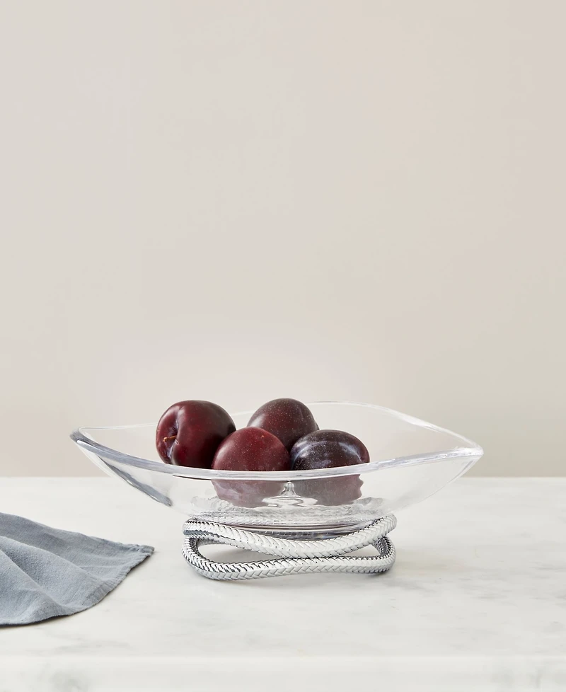 Nambe Braid 11" Glass Centerpiece Bowl
