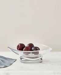 Nambe Braid 11" Glass Centerpiece Bowl