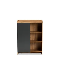 Baxton Studio Caspian Modern and Contemporary 43.3" Two-Tone and Finished Wood Shoe Cabinet