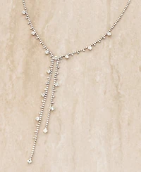 Elegant Crystal Drop Chain Lariat Necklace