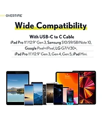 Overtime 10ft Usb Type C Charging Cable for iPhone 15, Samsung, Pixel, and More (OTDCUSBCTC10WH)