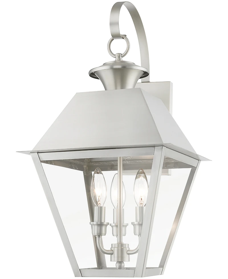 Livex Wentworth 3 Light Outdoor Large Wall Lantern