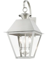 Livex Wentworth 3 Light Outdoor Large Wall Lantern
