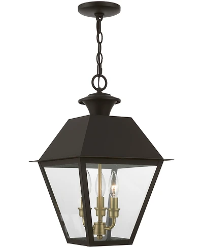 Livex Wentworth 3 Light Outdoor Large Pendant Lantern