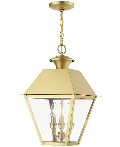 Livex 3 Light Outdoor Large Pendant Lantern