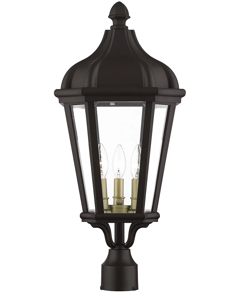 Livex Morgan 3 Light Outdoor Post Top Lantern