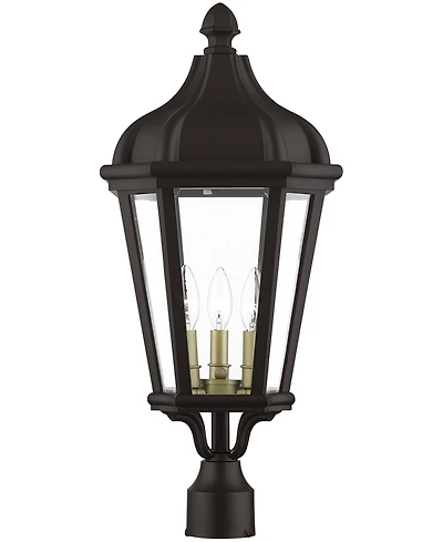 Livex Morgan 3 Light Outdoor Post Top Lantern