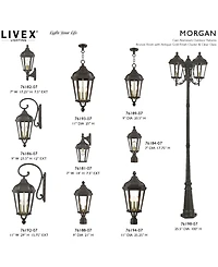 Livex Morgan 3 Light Outdoor Post Light