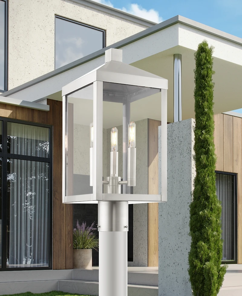 Livex Nyack 3 Light Outdoor Post Top Lantern