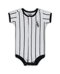 Newborn Boys and Girls White, Black Chicago White Sox Power Hitter Short Sleeve Bodysuit