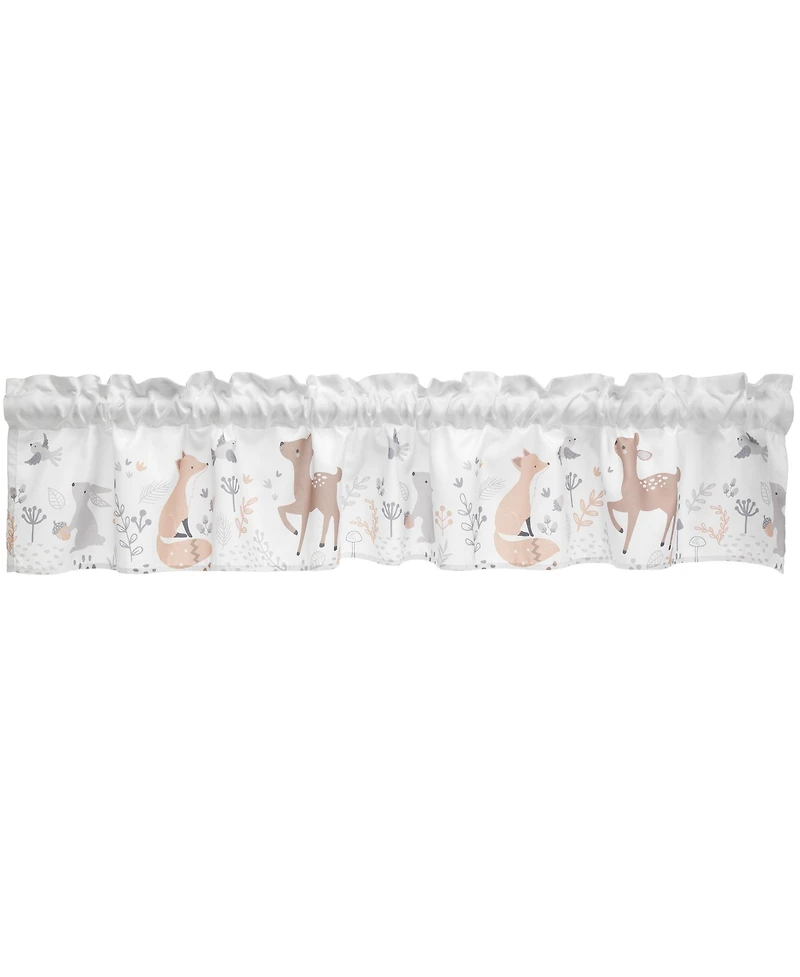 Bedtime Originals Deer Park Gray Window Valance - Deer/Fox