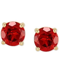 Birthstone Stud Earrings 14k Gold or White