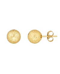 Textured Ball Stud Earrings 14k Gold