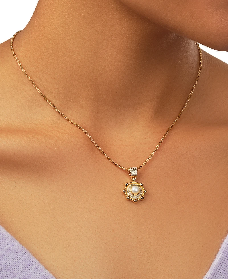Sterling Forever Cubic Zirconia Etta Pendant Necklace