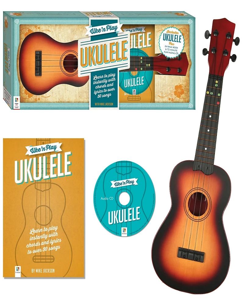 Uke'N Play Ukulele Kit Learn How To Play Ukulele At Home, Comes With Specially Made Ukulele For Beginners And Experts Cd included With Tips And Songs
