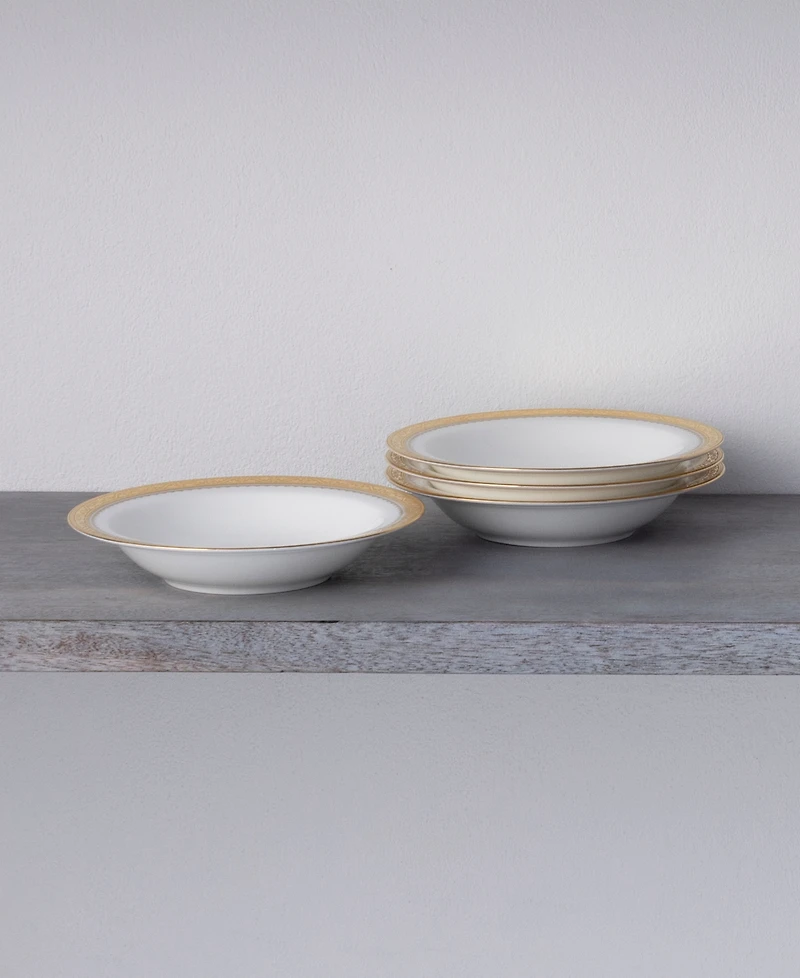 Noritake Odessa Gold Set of 4 Fruit Bowls, Service For 4
