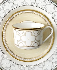 Noritake Trefolio Gold Set of 4 Saucers, Service For 4
