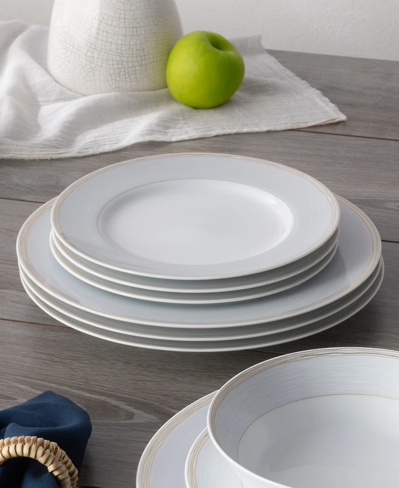 Noritake Linen Road Set of 4 Dinner Plates, Service For 4