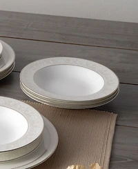 Noritake Montvale Platinum Set of 4 Soup Bowls, Service For 4