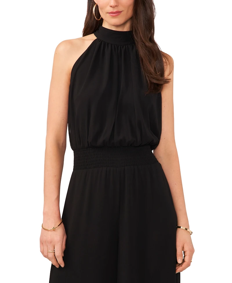 Vince Camuto Women's Halter Tie-Back Wide-Leg Jumpsuit