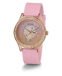 Guess Women's Analog Pink Silicone Watch 38mm
